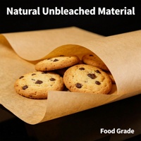 Papier sulfurisé Sprui Premium 100% recyclé brun, résistant à la graisse, de qualité alimentaire, pour four hollandais, pour pain au levain, non blanchi, antiadhésif, écologique