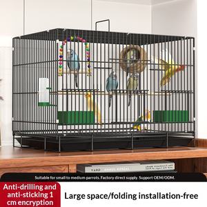 Cage à oiseaux Budskin Parrot Xuan Fengwen Peony Encryption Villa, petite, pliable, en fil de fer, simple couche, espacement 1 cm, pour usage domestique - Product Image 5