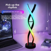 Lampe d'ambiance LED à forme unique avec contrôle par application intelligente, lumière de bureau colorée à détection musicale, décoration créative pour chambre et salon