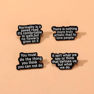 Yini Fabrikant Op Maat Gemaakte Kunst Zinklegering Emaille Pinnen-Inspirerende Citaatbadges Met Meerdere Motiverende Uitspraken - Product Image 2