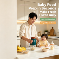 Mixeur Électrique Multifonctionnel Tête d'Ours Mignonne, Hachoir à Viande Mini, Bol en Plastique, Silencieux, Portable, pour Aliments Bébé