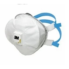 3m™Fffp2 R D Valved Hạt Nạ 8825 + Chứng Nhận Dùng Một Lần Bông Nạ Với Vòng Tai Tái Sử Dụng Cho Bụi Chức Năng - Product Image 1