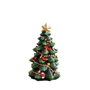 Dropshipping Shopify <b>Mini</b> Resin <b>Christmas</b> <b>Tree</b> Tabletop Decoration Ornament For Holiday Home Shelf Display - Product Image 1