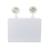 Boîtier de batterie en acier pour panneau de sortie de secours LED, éclairage de secours incendie, autonomie 30 min, IP20, 6000K, lampe à double tête