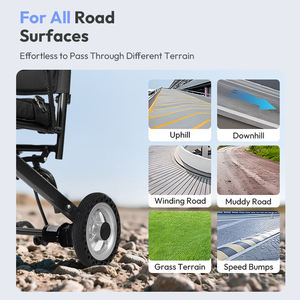 Fauteuil Roulant Électrique Ultra-léger de 9.8 kg avec Batterie au Lithium de 6A. Fabriqué en Alliage d'Aluminium, Il Est Léger et Pliable. - Product Image 4