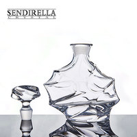 Vente en gros Ensemble de carafe à whisky en cristal à l'ancienne Cadeau Noël en verre à la chaux sodée sans plomb
