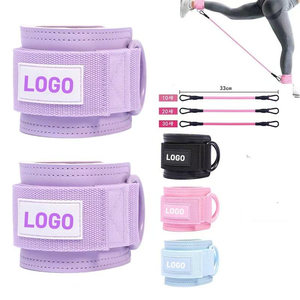 Sangles élastiques pour chevilles, pour l'entraînement des jambes et des hanches, bandes de fitness respirantes en nylon et néoprène, unisexe, taille unique, pour la protection sportive - Product Image 1