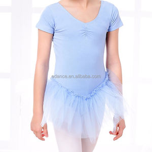 B8029 manga corta con falda vestido de tutú de Ballet profesional para niños leotardo de Ballet niños Leotardos de gimnasia para niñas - Product Image 6