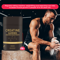 Permen Gummy Creatine Monohydrate Pre-Workout Label Pribadi untuk Pertumbuhan Otot dan Manajemen Energi