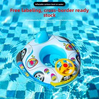 Siège flottant gonflable en PVC pour bébé, anti-chute, avec volant simulé, pour la natation des nourrissons, disponible en stock transfrontalier