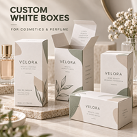 Scatola per Cosmetici Ecologica Personalizzata con Stampa a Colori, Scatola in Cartone Bianco Goffrato per Confezioni Regalo di Cosmetici e Profumi