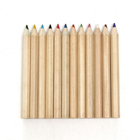 Petit set de crayons de couleur en bois naturel 12 crayons de couleur pour enfants sets de crayons de couleur courts