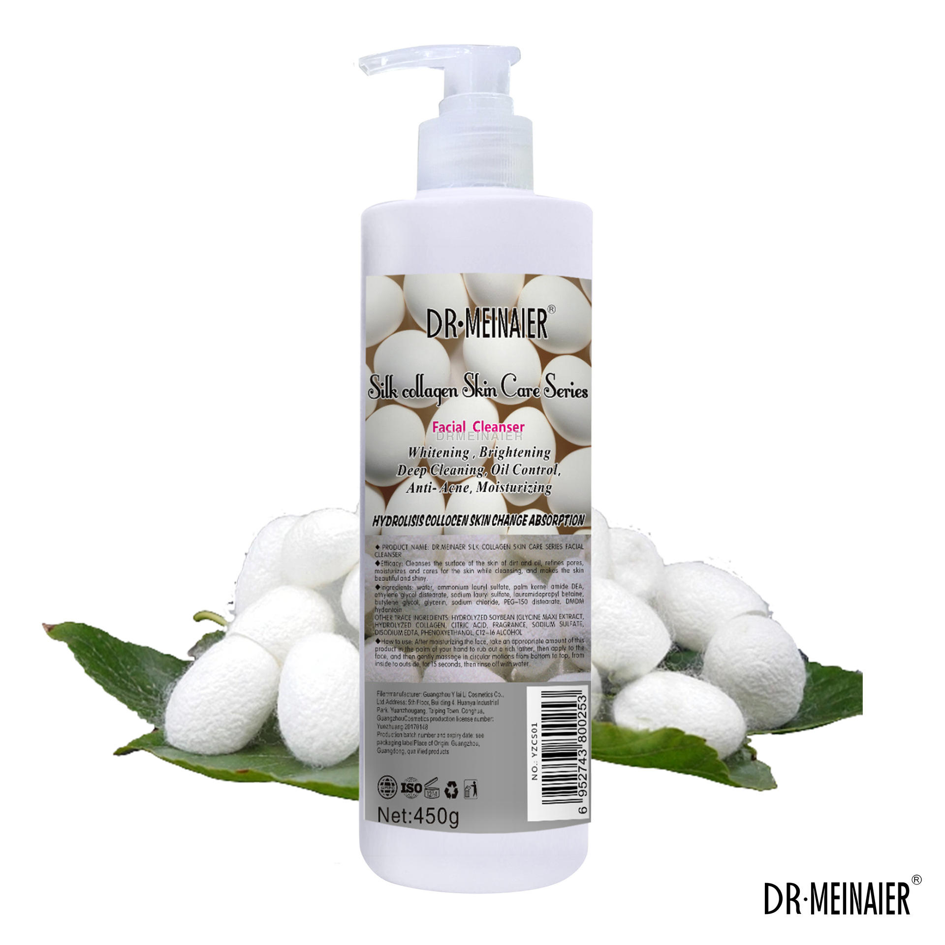 Detergente viso al collagene di seta