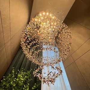 Lustre suspendu en verre exquis de conception <span class=keywords><strong>rustique</strong></span> traditionnelle et lustre décoratif long pour le projet de lumières personnalisées de salon - Product Image 3