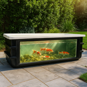 Modern Large 1000L Stand Growing <b>Filter</b> Fish Farming Tank 2m <b>Water</b> Arowana Aquarium for Indoor/<b>Outdoor</b> Koi Aquaculture Living - Product Image 4