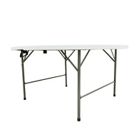 Table de salle à manger ronde pliable en plastique pour 10 personnes, idéale pour événements, banquets et mariages, 6 pieds, vente en gros à prix abordable