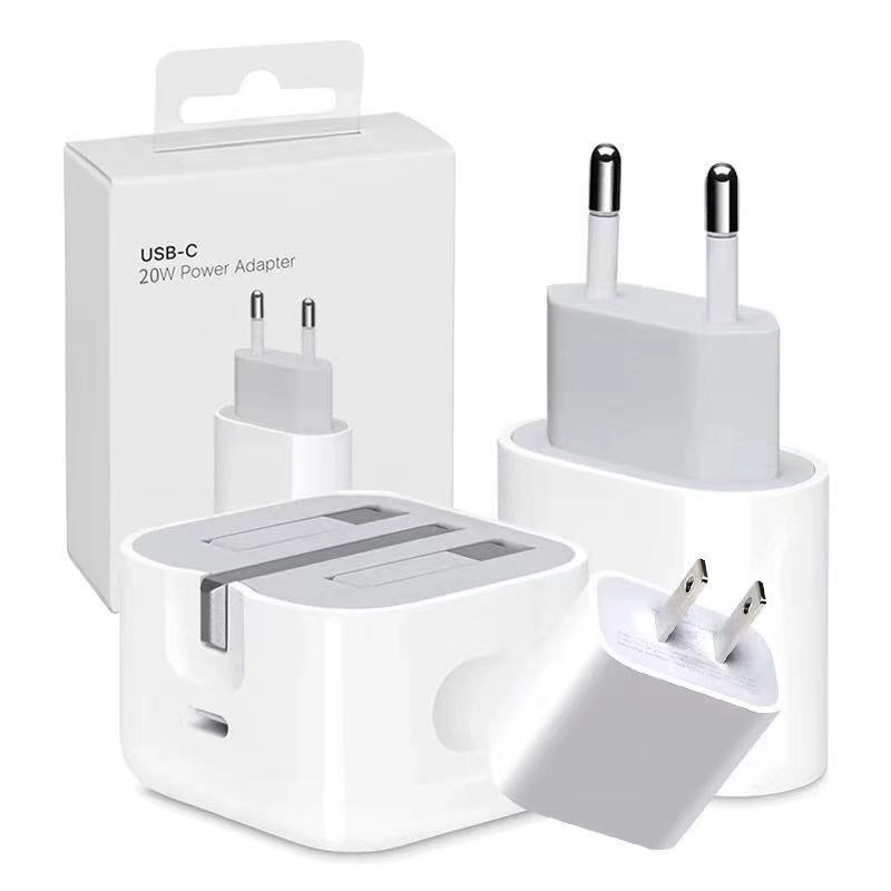 EU UK US Universal 20W PD Fast USB C Power Adapter Wall Charger C94 18W USB-C Lighting Cable Type C Cable For Apple iPhone 12