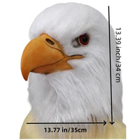 Entièrement Fête Pâques Cosplay Costume Accessoires Nature Latex Animal Lion Couvre-chef Masque En Soie en Forme Aigle Loup Fait Latex