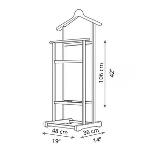 Porte-vêtements en <span class=keywords><strong>bois</strong></span> massif fait main pour chambre à coucher, support de rangement moderne pour costumes, organisateur de vêtements en <span class=keywords><strong>bois</strong></span> - Product Image 6