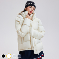 Veste d'hiver à capuche en duvet de canard blanc 95% imperméable et ample pour femme