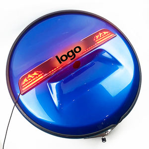 2018-2020 para cubierta de neumático de repuesto <span class=keywords><strong>Jeep</strong></span> con anillo de acero inoxidable grueso ligero y orificio para cámara - Product Image 4