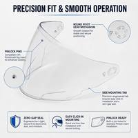 Visière de remplacement pour casque 3/4 REVO TTR-JET, visière de casque de moto pour TTR-JET/TR-A NF-/NFJ NF-J