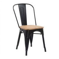 Chaise de salle à manger empilable en acier inoxydable de style industriel moderne pour la maison, le restaurant, la cuisine, l'intérieur et l'extérieur