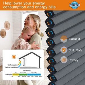 आधुनिक यूवी संरक्षण अंधकार पर्दा छत्ते अंधा सेलुलर रंगों - Product Image 3