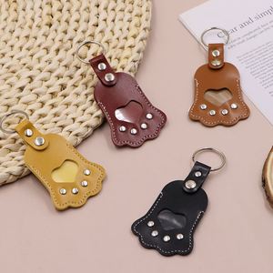 Creative Paw Shape <b>Photo</b> Case Portable Small Souvenir <b>Keychain</b> for Pets Cute Pet Hair Remaining Memorial Organizer - Product Image 1