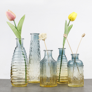 Jarrón de capullo ovalado pequeño elegante personalizado, jarrón de cristal azul de diseño Simple moderno para <span class=keywords><strong>baño</strong></span> de boda, para <span class=keywords><strong>flores</strong></span> u otras decoraciones - Product Image 1