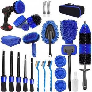 Manufacturers Directly Sell Cross-border Hot Products Car <b>Cleaning</b> Brush 25 Sets - Product Image 1