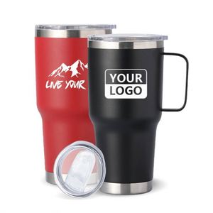 พิมพ์โลโก้ตามสั่ง แก้วน้ำเก็บความร้อนสุญญากาศเคลือบผง ขนาด 20 ออนซ์ และ 30 ออนซ์ แก้วน้ำสแตนเลสแบบพกพา - Product Image 6