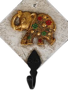 งานฝีมือนิรมลา NHI 08129 ที่แขวนกุญแจรูปช้างทำมือจากไม้บีชธรรมชาติขนาดเล็กจากราชสถาน - Product Image 3