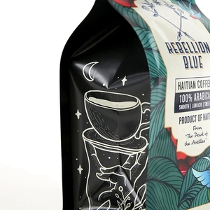 Custom Multi-Color Gusseted Ziplock Mylar Bags Plastic Packaging for Coffee &amp; <strong>Edibles</strong> Smell Proof and Printed to Order - Product Image 2