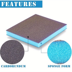 Lot de 10 éponges abrasives réutilisables double face, grain 60-320, pour ponçage humide/sec du bois, du métal, des meubles, de la peinture et du plâtre - Product Image 5