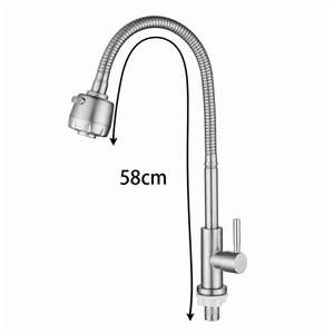 Moderno rubinetto da <span class=keywords><strong>cucina</strong></span> flessibile girevole <span class=keywords><strong>lavello</strong></span> di miscelazione rubinetto da <span class=keywords><strong>cucina</strong></span> in acciaio inox - Product Image 5