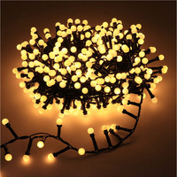 Guirnalda de Luces Decorativas con Forma de Globo, 8 Modos, Enchufe Estadounidense, Alimentación Solar, Luces Centelleantes para Bodas y Fiestas