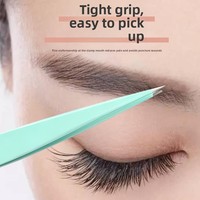 Ensemble de 7 pinces à sourcils en acier inoxydable coloré, coupe-poils de nez, outil portable à pointe courbée pour maquillage, patchs oculaires et extensions de cils