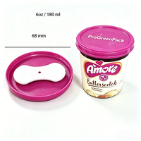 Gobelets à crème glacée écologiques personnalisés avec logo imprimé, jetables, 3oz, 4oz, 5oz, 6oz, 8oz, avec couvercle et cuillère, contenants pour yaourt glacé et gelato
