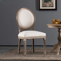 Chaise de café vintage en chêne au design populaire, chaise de banquet européenne en tissu pour hôtel