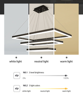 Lustre d'escalier doré noir de luxe moderne LED anneau suspension lampe suspendue lustre décoratif en aluminium