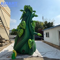 Décoration d'arbre géant gonflable imprimé réaliste en forme de tige de haricot, arbre gonflable personnalisé en forme de gousse de haricot pour ornements de scène de théâtre