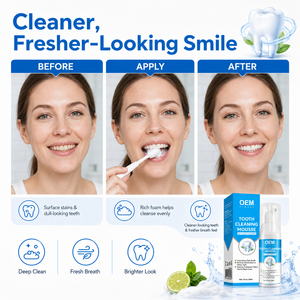 <strong>Teeth</strong> Whitening Mint Foam Toothpaste Mousse-Deep <strong>Cleaning</strong> Stain Removal Long Lasting Fresh Breath Oral Care OEM - Product Image 5