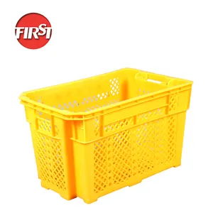 Mesh Plastic Crates No Lids Stackable Plastic Vegetable Bins Moving Crates Turnover Box