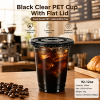 Gobelets en plastique PET personnalisés 12oz 16oz 20oz 24oz, gobelets jetables avec couvercles pour boissons froides à emporter