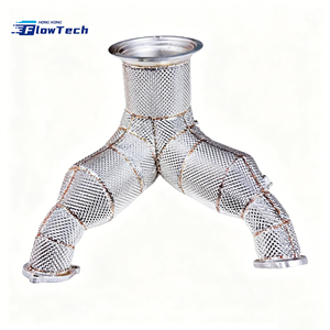 ท่อลงเทอร์โบ High Flow Racing สำหรับ Audi S4 S5 B9.5 3.0T EA839 ผลิตจากสแตนเลส 304 พร้อมแผ่นกันความร้อน สำหรับอัพเกรดระบบไอเสีย - Product Image 5