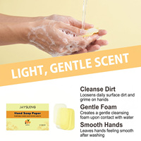 Savon en papier format voyage, parfumé, pour le lavage des mains et le bain, en feuilles jetables, mini savon portable en papier, tablettes de savon au citron