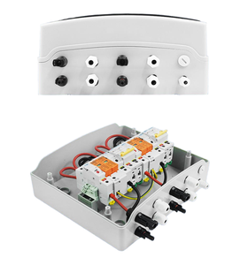 Caja combinadora fotovoltaica de CC de 12 circuitos, caja de distribución impermeable IP65, 2 entradas 2 salidas (600V), cubierta transparente - Product Image 6