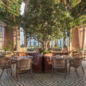 Silla de salón ocasional de mimbre para <span class=keywords><strong>playa</strong></span> al aire libre, muebles de restaurante para cafetería, sofá de cuero, cabina Circular, asientos, banqueta - Product Image 2