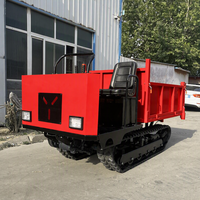 Mini-dumper diesel 2 tonnes sur chenilles, mini-transporteur pour travaux agricoles boueux avec certification CE